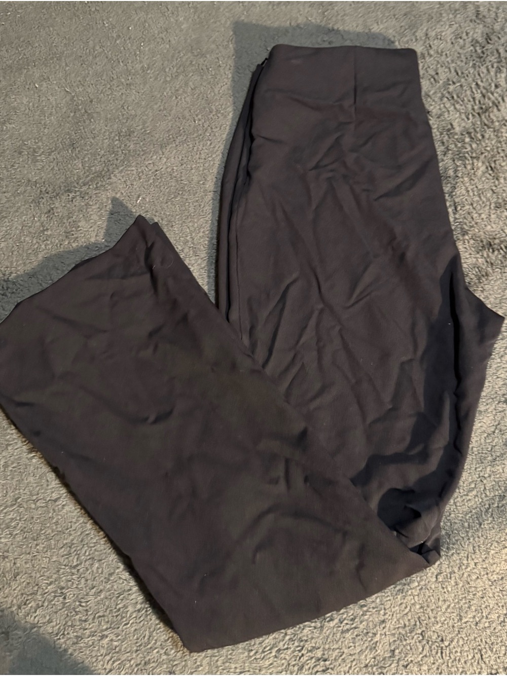 H&M Black Wide-Leg High-Rise Pants